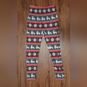 Women's Medium Ultra Soft Brushed Festive Print Leggings